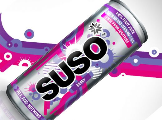 Энергичный дизайн упаковки фруктового Suso