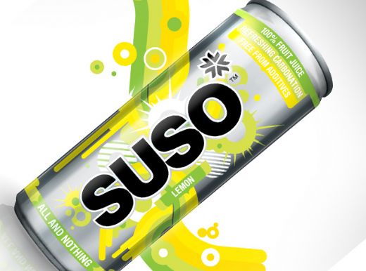 Энергичный дизайн упаковки фруктового Suso