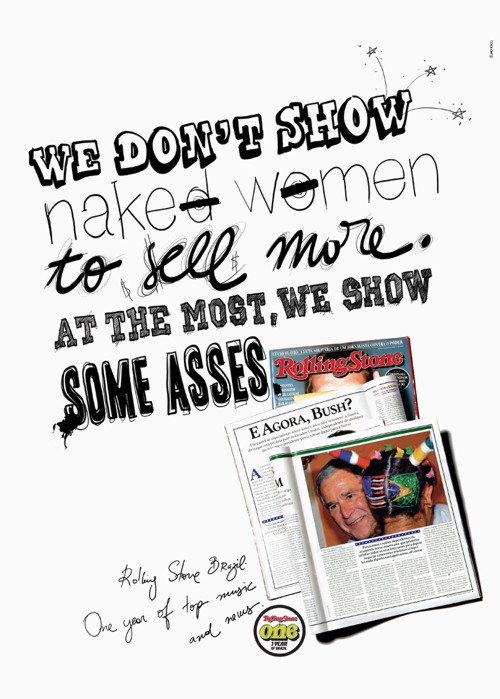 Принт от EURO RSCG Brasil для Rolling Stone