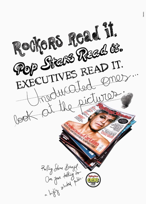 Принт от EURO RSCG Brasil для Rolling Stone