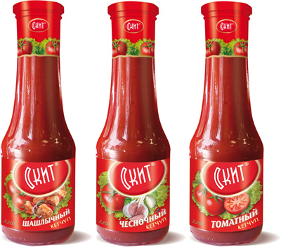 "Скит", кетчуп, стеклянная бутылка, "Компании СКИТ", томатный, шашлычный, чесночный