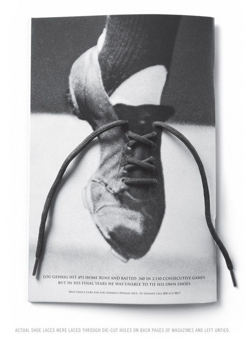 Рекламная кампания по борьбе с болезнью Лу Герига от BBDO New York и ALS Association