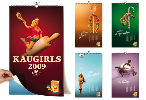 Календарь на 2009 год для съедобного пластилина Essknete от Vier fur Texas