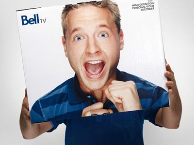 Упаковка видеотехники Bell TV передает эмоции зрителей