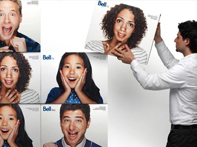 Упаковка видеотехники Bell TV передает эмоции зрителей