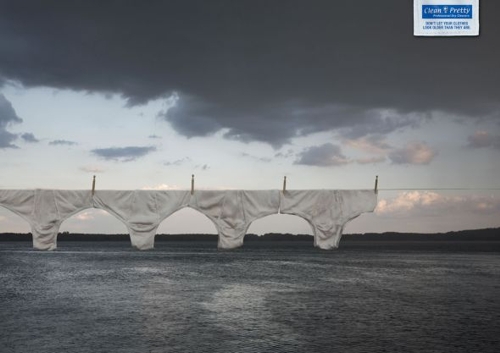 Принт Leo Burnett Frankfurt для сети химчисток Clean&Pretty