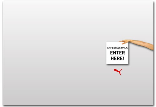 Спортивный бренд Puma, "PUMA Employees Only", ролик