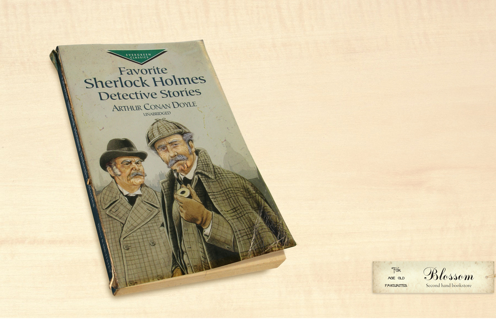 Старше но лучше книга. Second-hand book. Реклама с Шерлоком Холмсом. Книга Rehjk.
