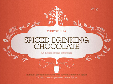 Упаковка, горячий шоколад, Chokophilia