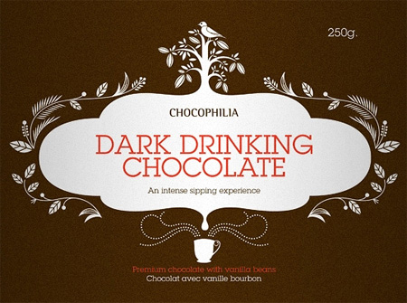 Упаковка, горячий шоколад, Chokophilia