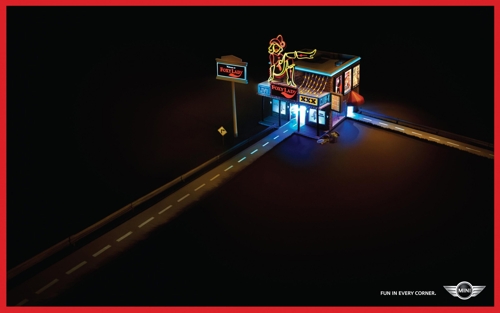 Mini автомобиль, маневренность, компактность, принт, малазийское BBDO/Proximity