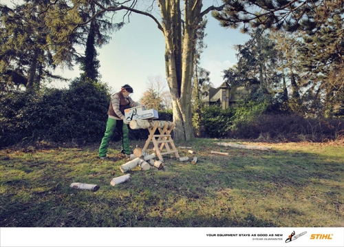 Рекламная кампания производителя бытовых инструментов Stihl