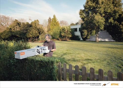 Рекламная кампания производителя бытовых инструментов Stihl