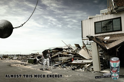 Принт рекламы энергетика Mad-Croc