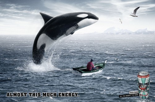 Принт рекламы энергетика Mad-Croc