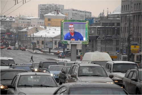 олимпийские видеоэкраны от МегаФона