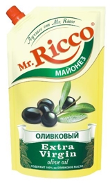 Новая упаковка майонеза Mr.Ricco Оливковый