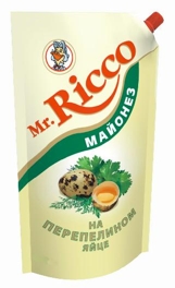 Старая упаковка майонеза Mr.Ricco На перепелиный яйцах