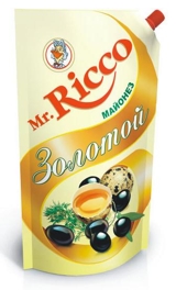 Старая упаковка майонеза Mr.Ricco Золотой