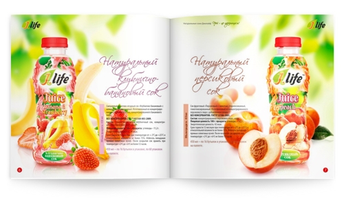 логотип сока в ПЭТ-упаковке J.life от студии Redkvadrat для компании Сибкет К