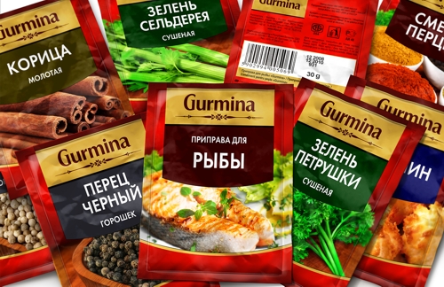 Упаковка приправ Gurmina