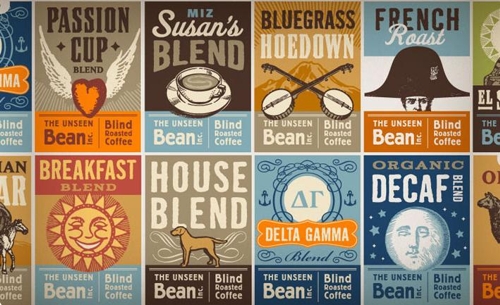 Винтажная упаковка бразильского кофе от The Tenfold Collective