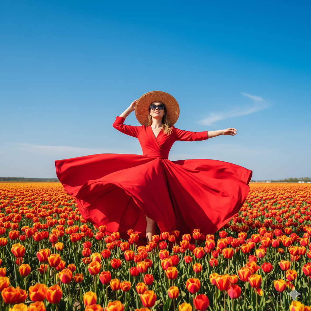 Создать весеннее фото с помощью ИИ