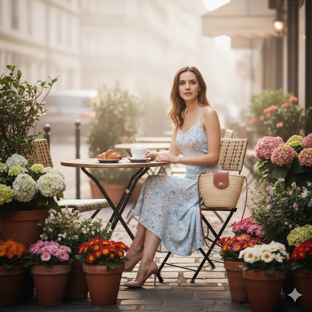 Создать весеннее фото через ИИ