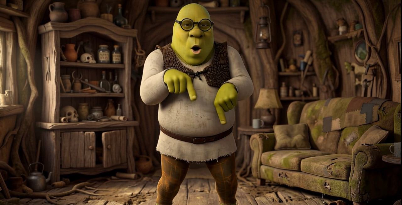 Шрек в танце Токсиса