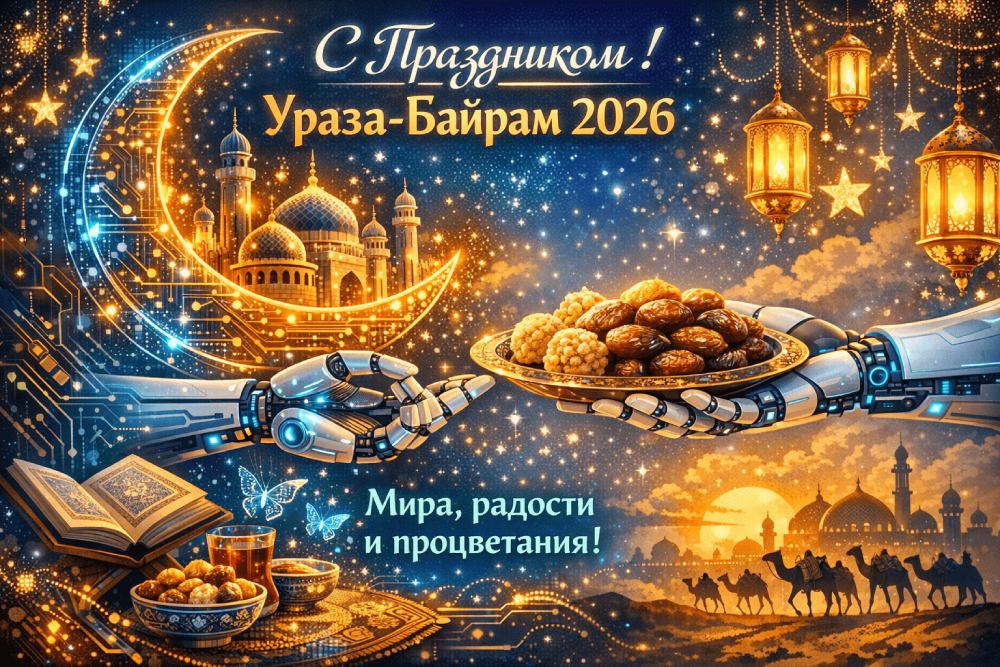Праздничные открытки ИИ на Ураза-Байрам 2026