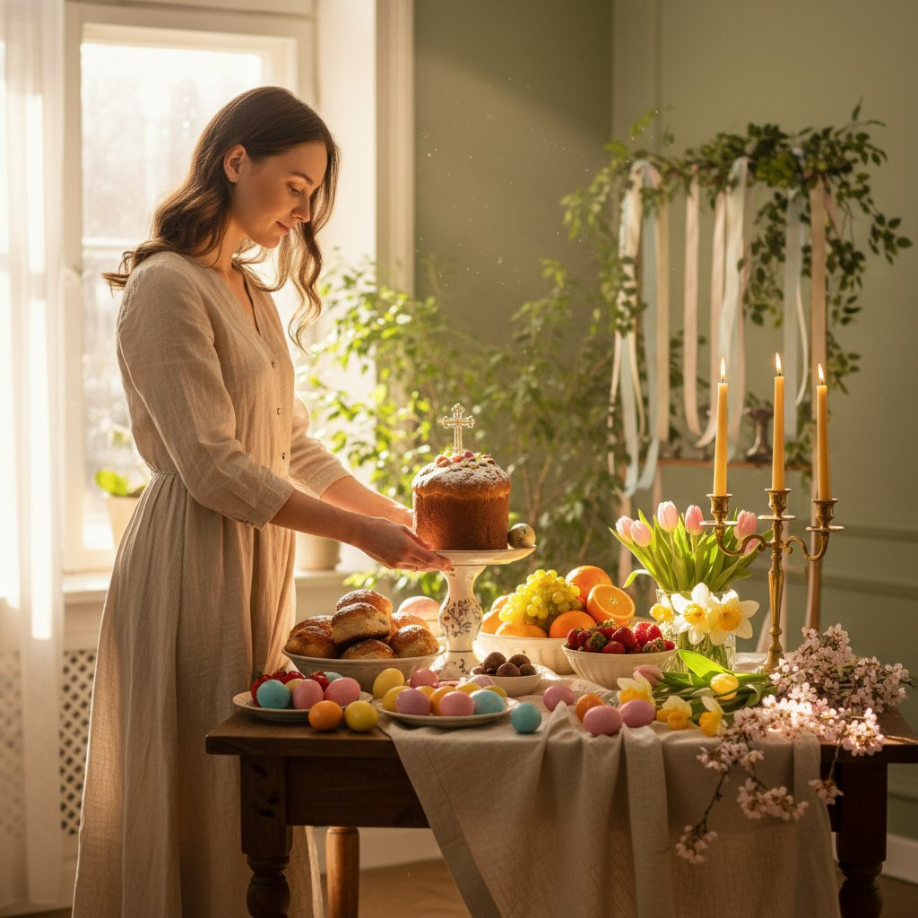 Пасхальная ИИ фото открытка с сайта https://imagify.ru