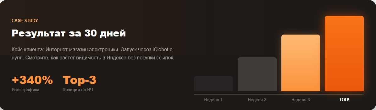 с iClobot ваши позиции растут и вы попадаете в топы.