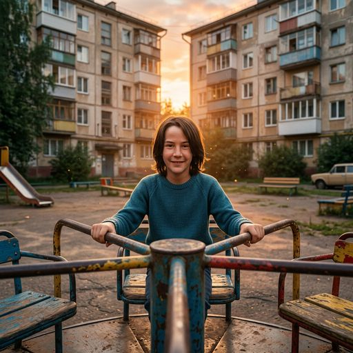 Персонаж в детстве: создаём трендовое фото с каруселью