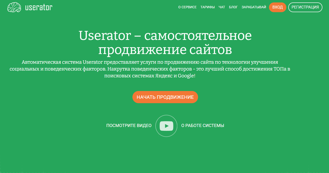 Сервис накрутки пф Userator