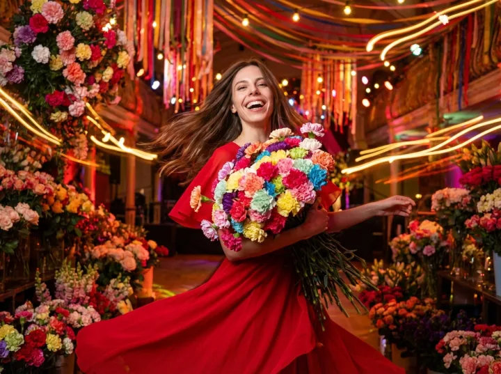 Как сделать фото с букетом в нейросети: готовые промпты для фотосессии