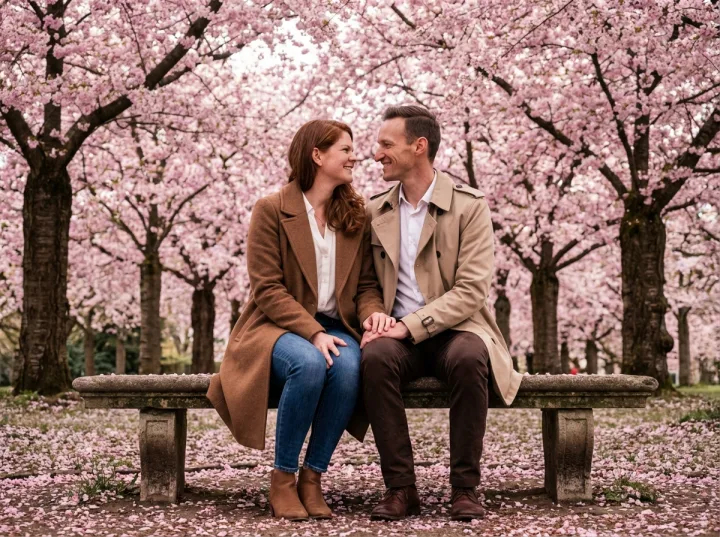 Весенняя фотосессия для пары