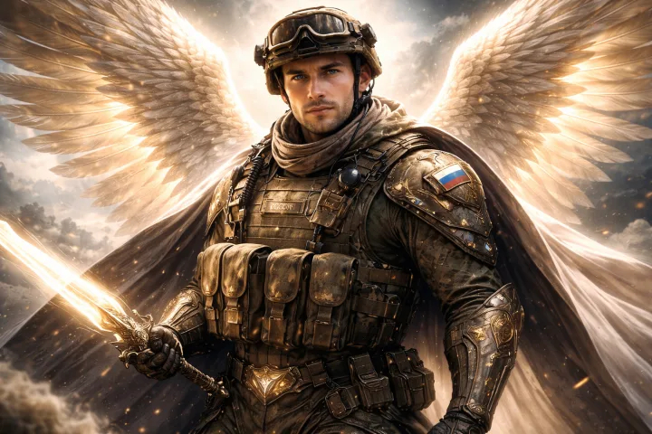 Портрет в стиле военный ангел