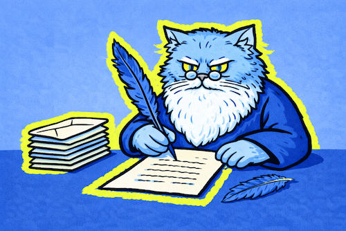 Кото-Лев Толстой пишет письма : )