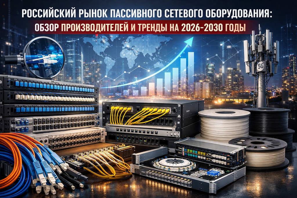 Российский рынок пассивного сетевого оборудования: обзор ведущих производителей, тенденции на ближайшее будущее (2026-2030)