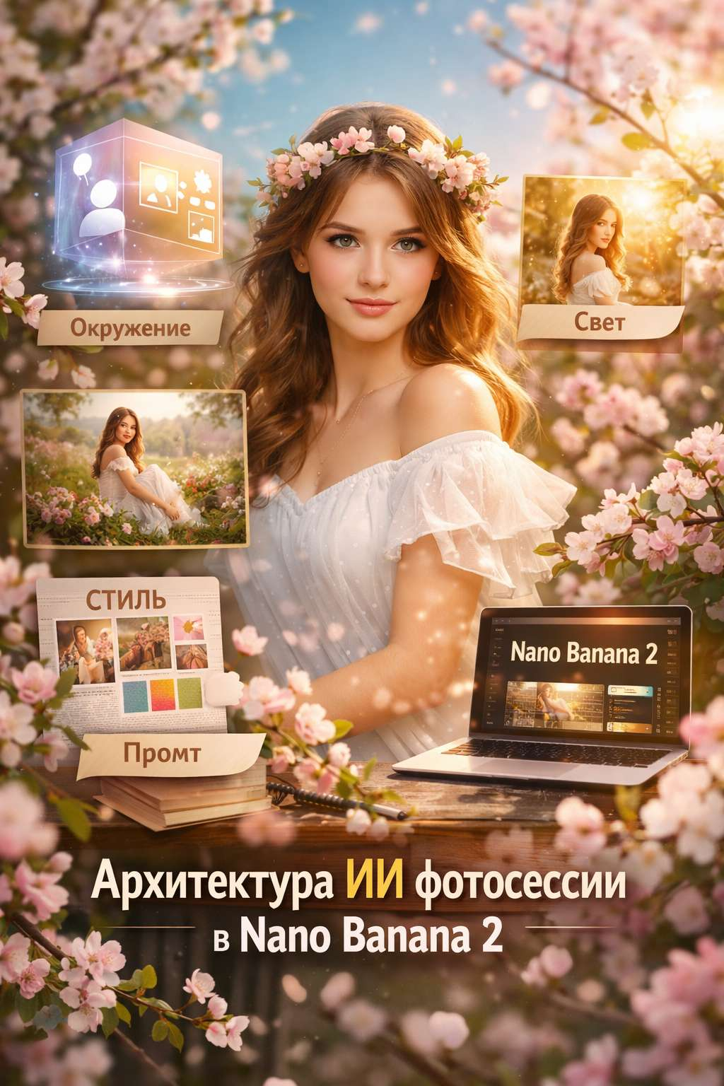 Архитектура весенней ИИ фотосессии в Nano Banana 2