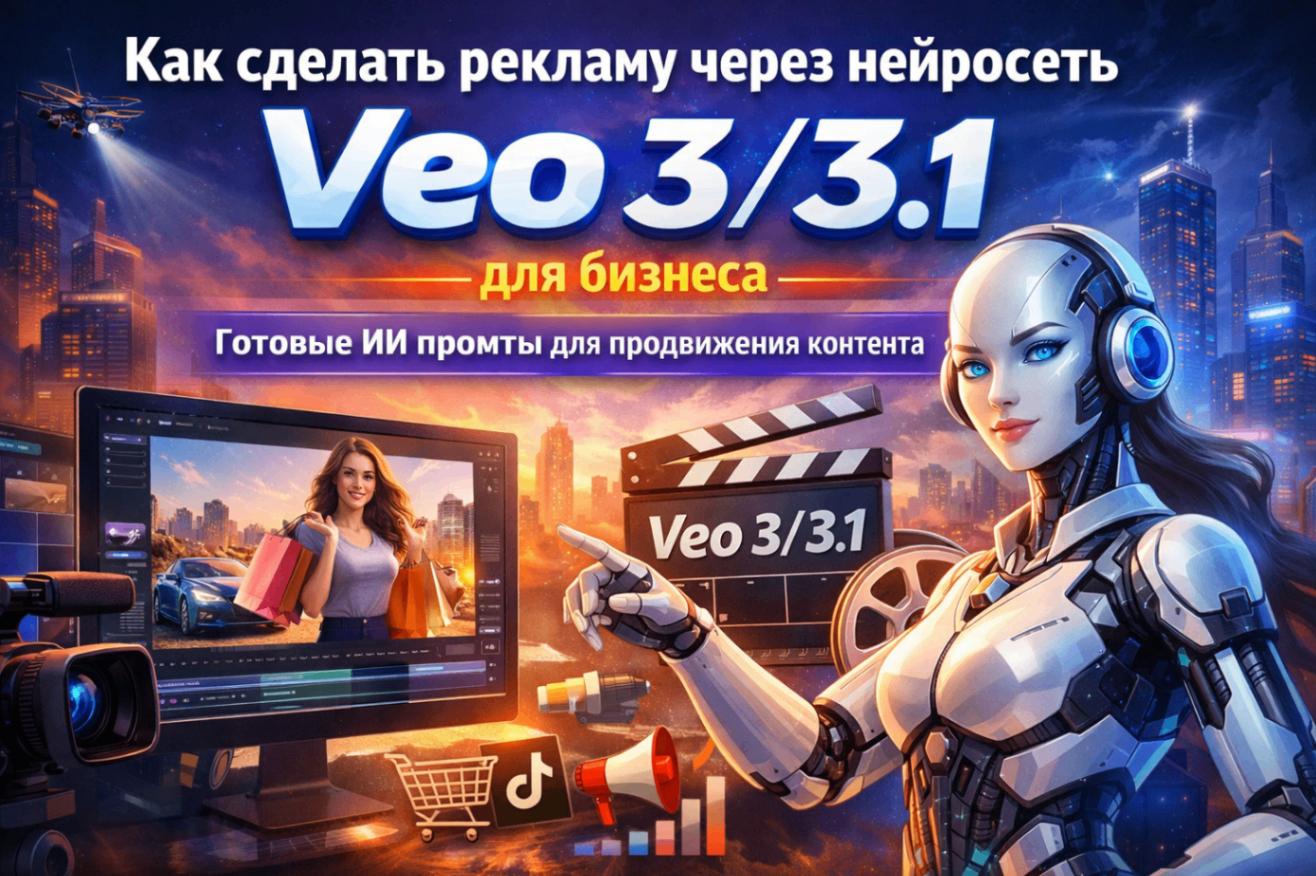 Как сделать рекламу через нейросеть Veo 3/3.1 для бизнеса