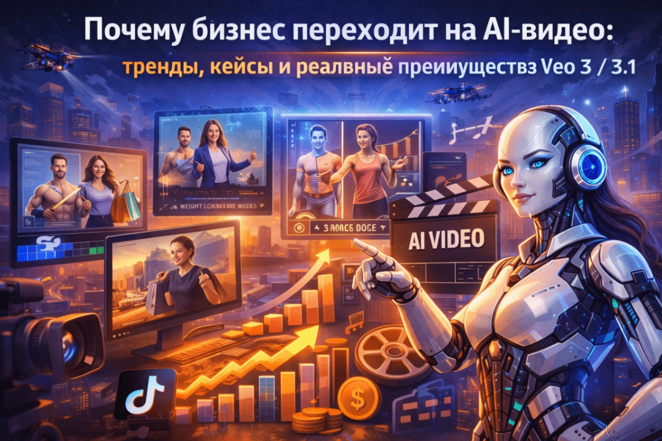 Почему бизнес переходит на AI-видео: тренды, кейсы и реальные преимущества Veo 3/3.1