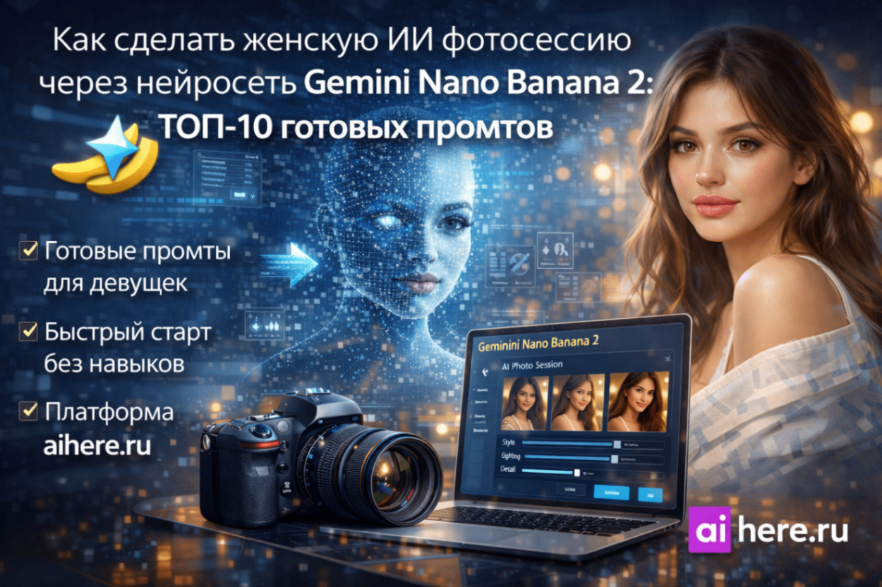 👉Начать свою женскую ии фотосессию прямо сейчас