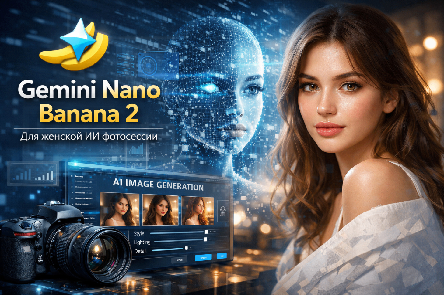 Gemini Nano Banana 2 для женской ИИ фотосессии: возможности и особенности