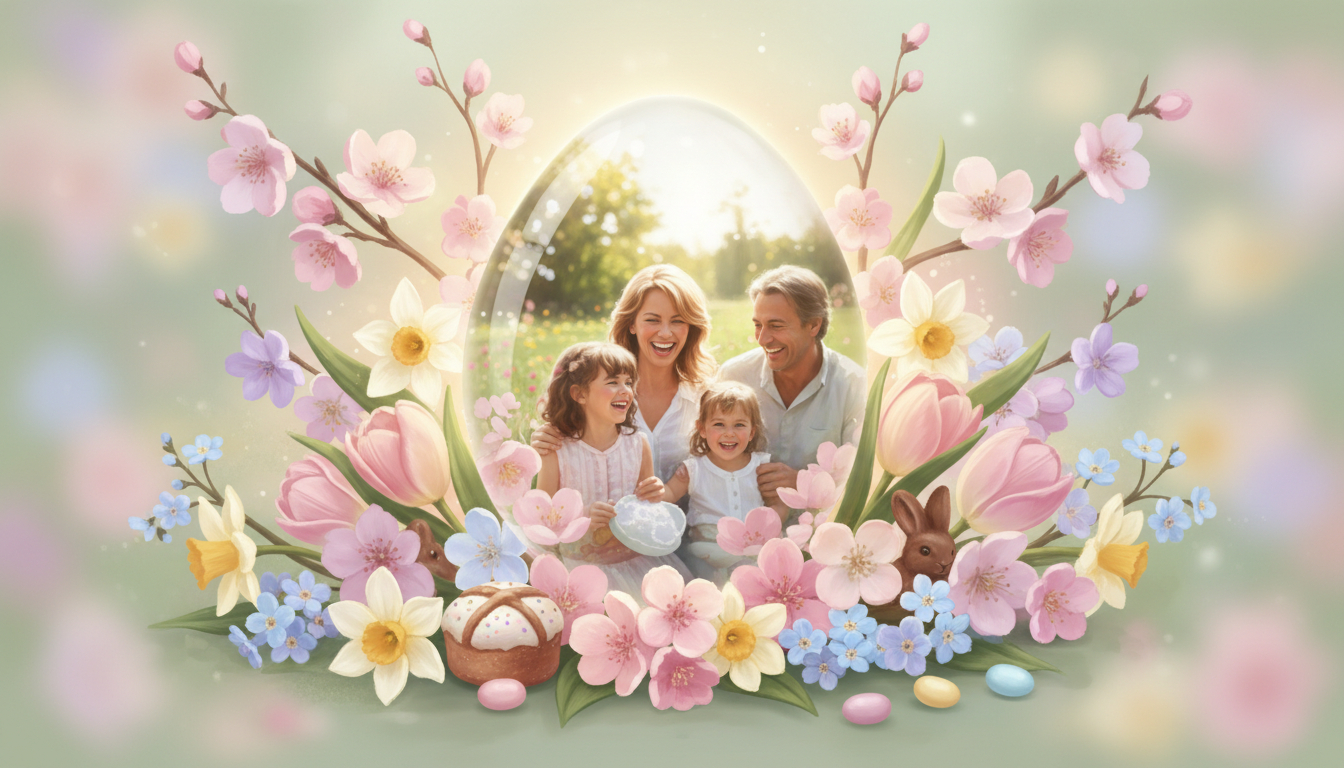 Создать ИИ-открытку на Пасху по фотографии