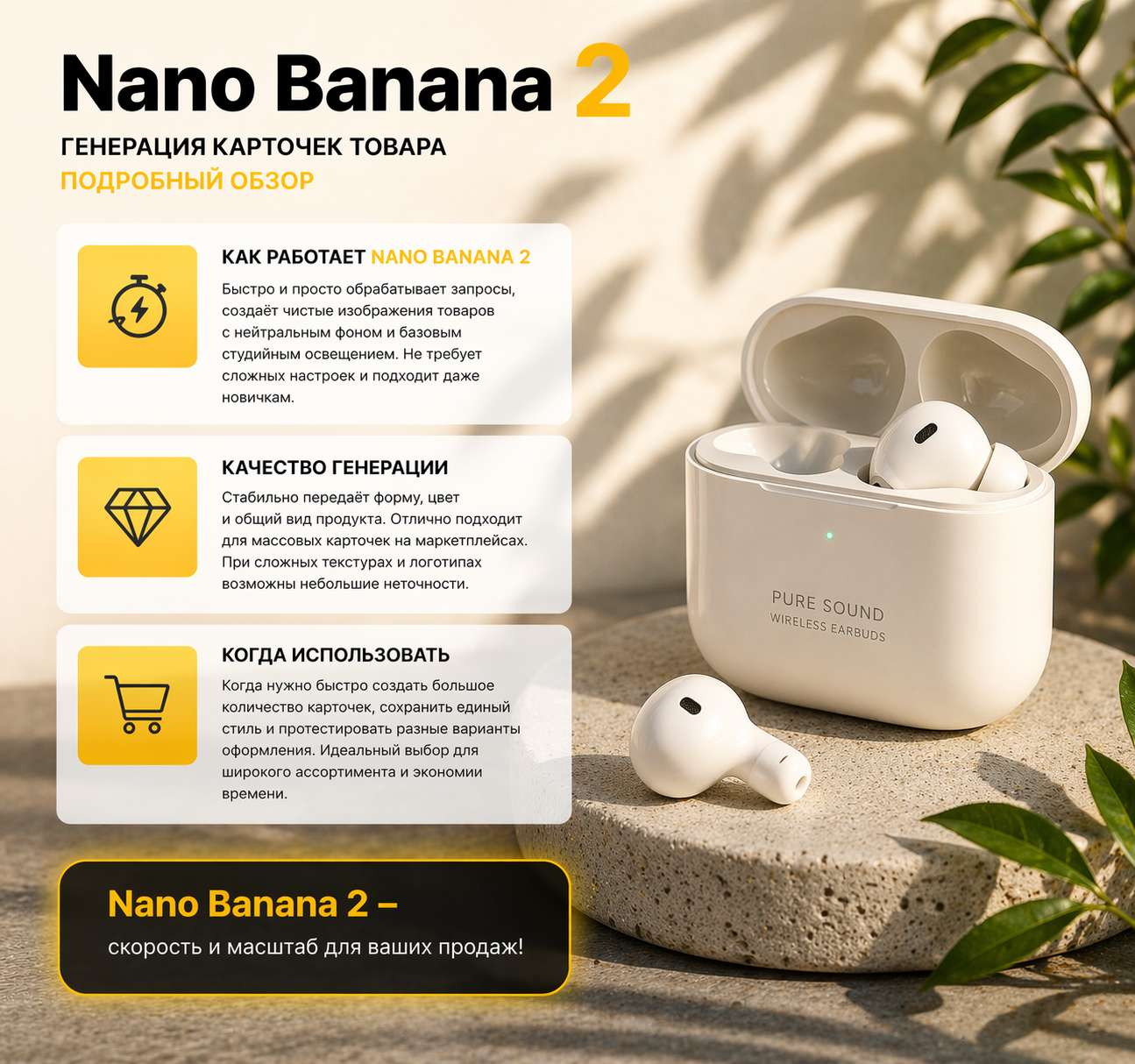 Nano banana 2 генерация карточек товара