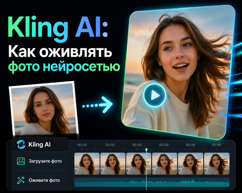 Kling AI: Как оживлять фото нейросетью.