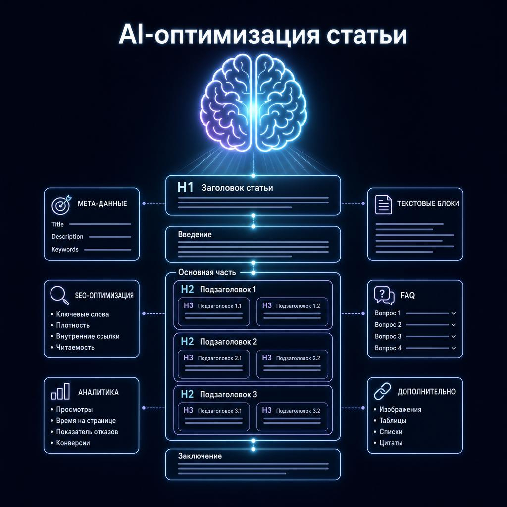 Как подготовить статью под AI-поиск: структура, FAQ, schema и мета-данные в SEO Смит