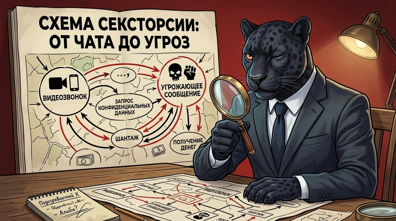 Как работает sextortion в Телеграм: от видеочата до угрозы | Пантера Диджитал — агентство по управлению цифровой репутацией и удалению информации.