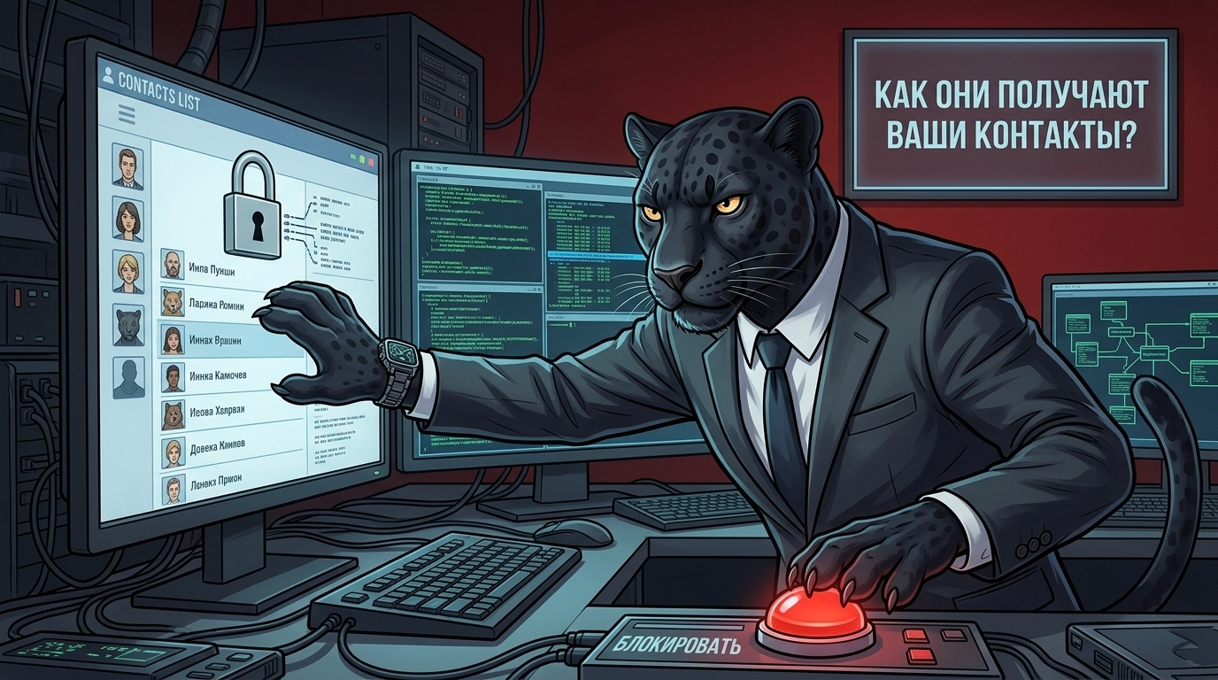 Как шантажист получает список ваших контактов в Телеграм | Пантера Диджитал — агентство по управлению цифровой репутацией и удалению информации.